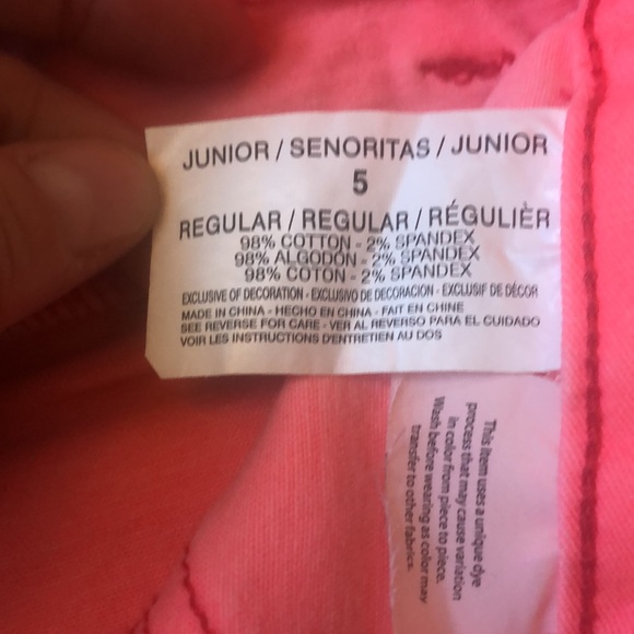 Grane Neon Pink Acid Wash Skinny Jeans Size 5 - Picture 3 of 7